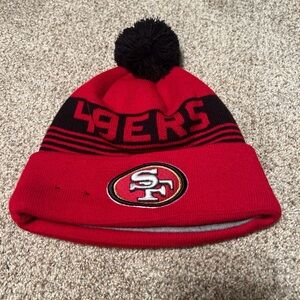 NFL Red and Black 49ers Beanie